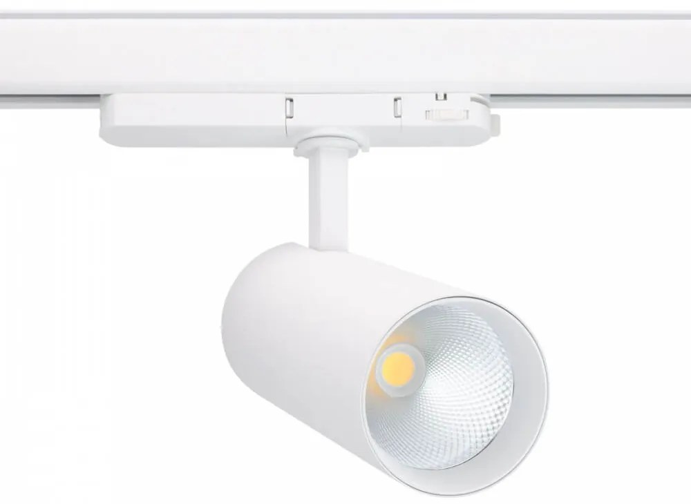 Faro LED 34W per Binario Trifase, 38° + 60° Bianco con driver Philips CRI92 Colore Bianco Naturale 4.000K