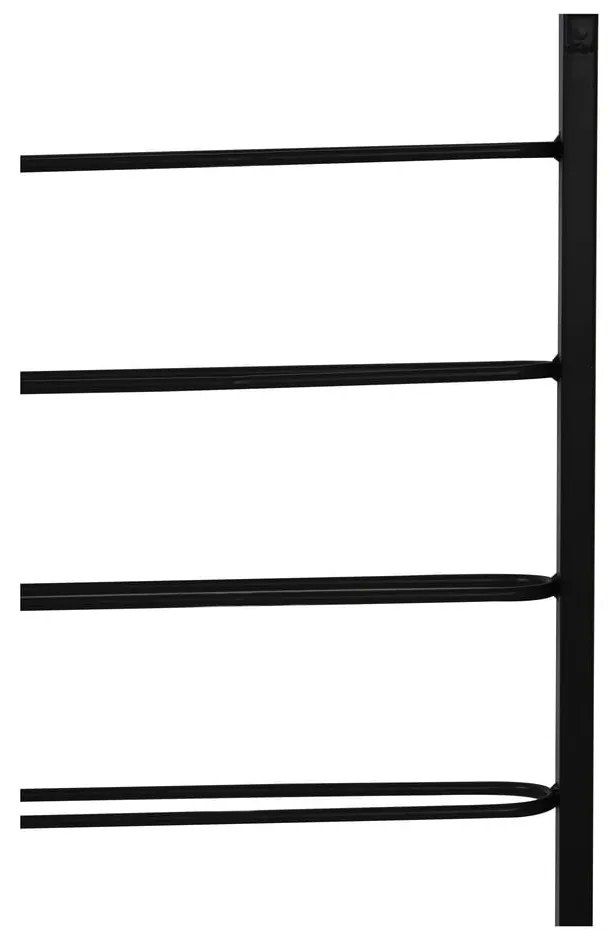 Portabottiglie in metallo nero da parete 42x120x6 cm Macaben - Light &amp; Living