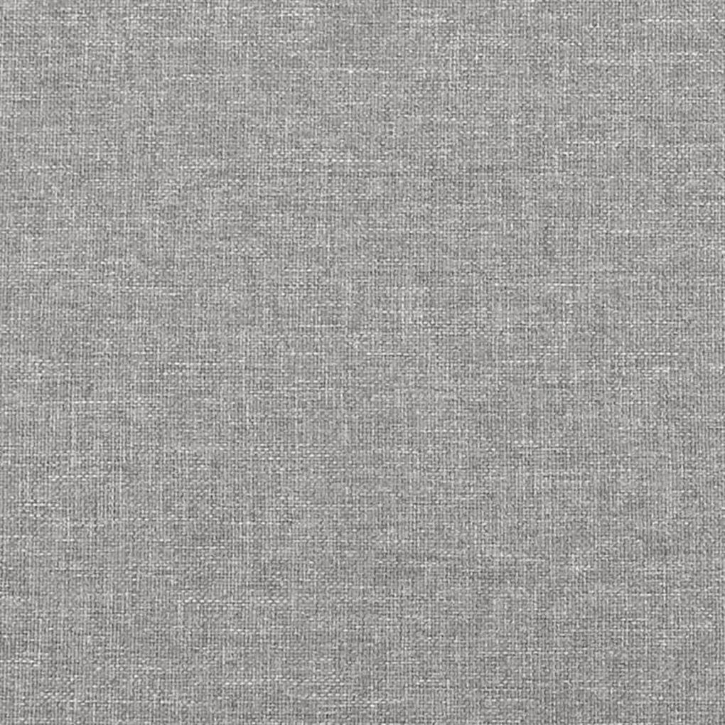 Giroletto a Molle con Materasso Grigio Chiaro160x200 cm Tessuto