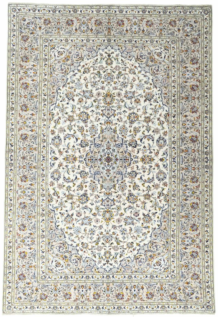 Kashan Tappeto persiano 200 x 290 Beige (Iran) Annodato A Mano