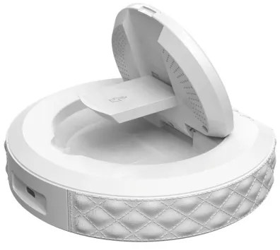 Immax 08983L - Sveglia con display LCD e ricarica wireless Qi 27W/9V bianco