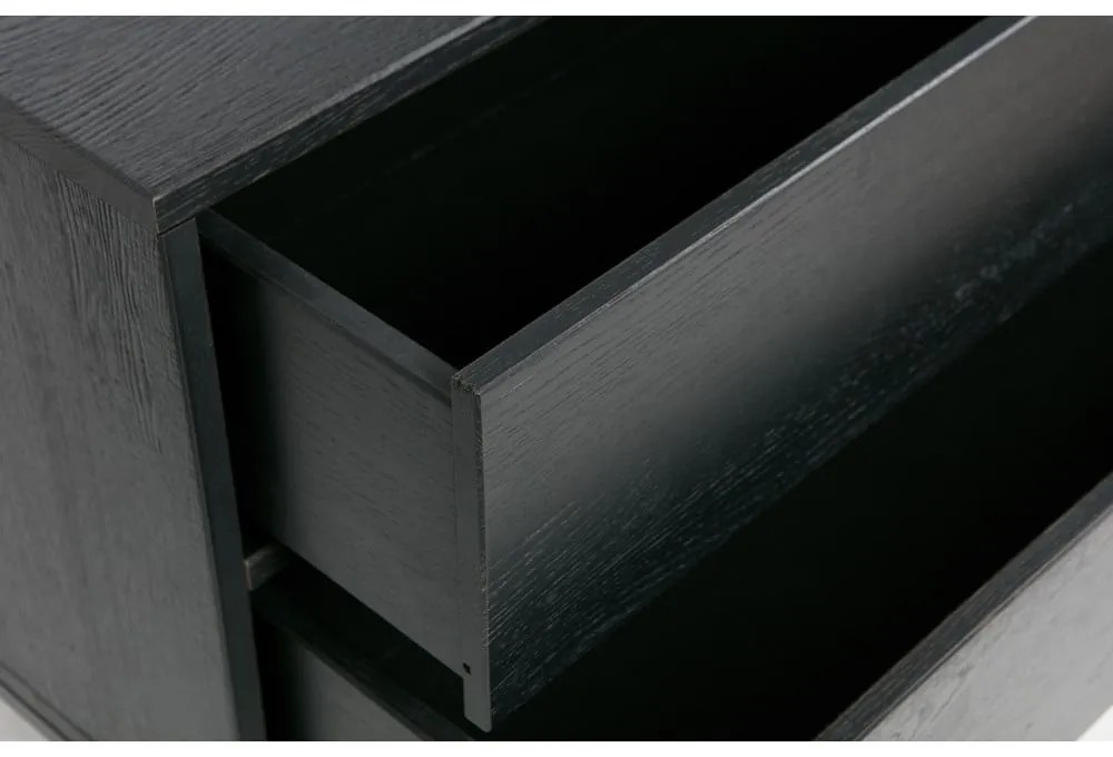 Mobile TV nero in frassino massiccio 180x61x44 cm Silas – WOOOD