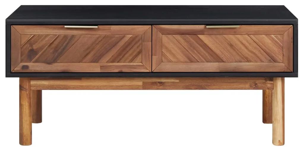 Tavolino da caffè 90x50x40 cm in legno massello di acacia e mdf