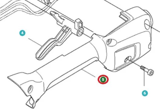 Semi-Impugnatura Dx 577013202 Originale Husqvarna