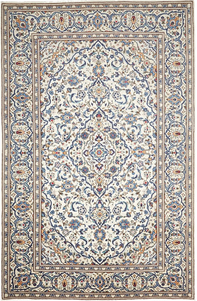 Kashan Tappeto 200 x 300 Beige (Iran) Annodato A Mano