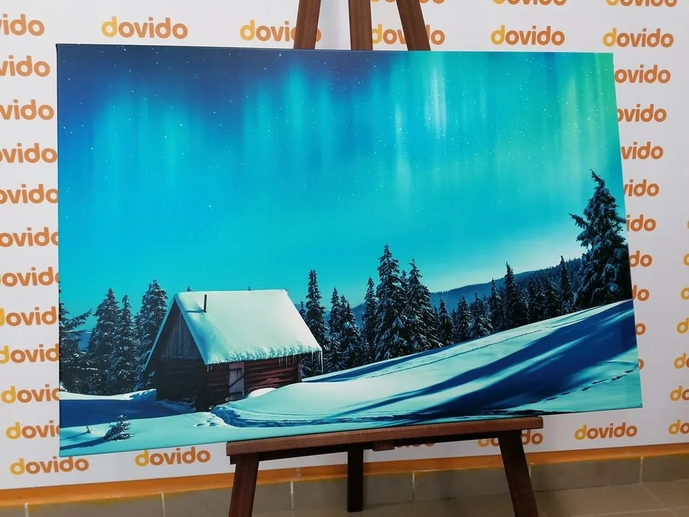 Quadro su tela – Paesaggio invernale fiabesco