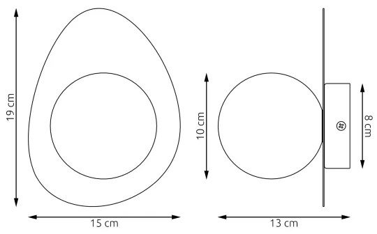 Applique OVO 1xG9/8W/230V nera