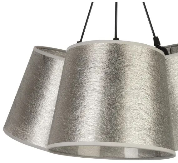 Duolla - Lampadario su filo ROSSA 3xE27/40W/230V argento