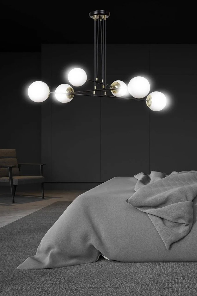 Lampadario a sospensione OGNIS 6 BLACK