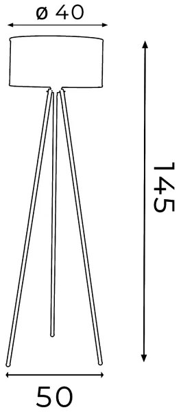 Lampada da terra FELIX 1xE27/60W/230V nero
