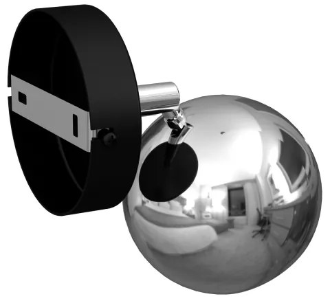 Faretto da parete COMET 1xGU10/8W/230V nero/cromo lucido