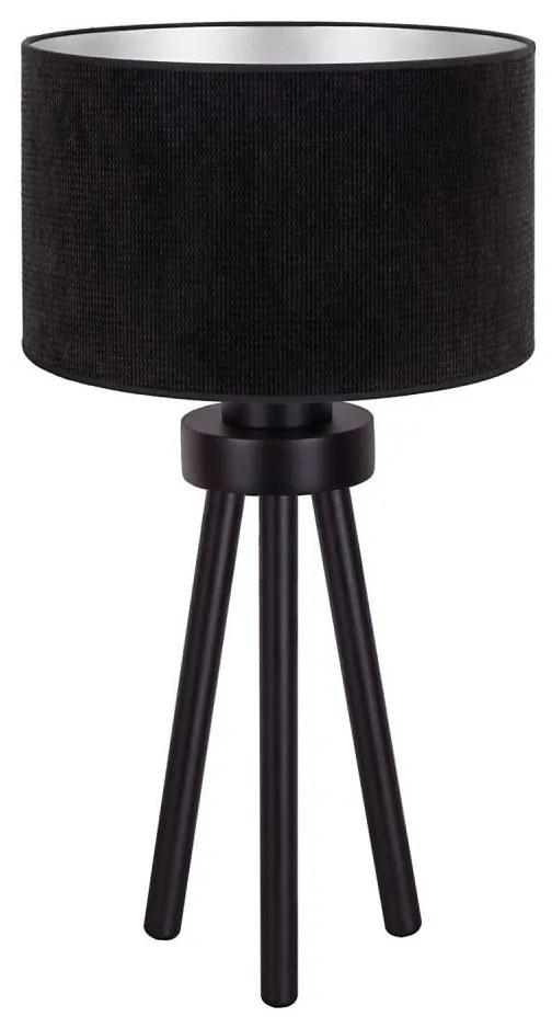 Duolla - Lampada da tavolo LYON 1xE27/15W/230V diametro 30 cm nero