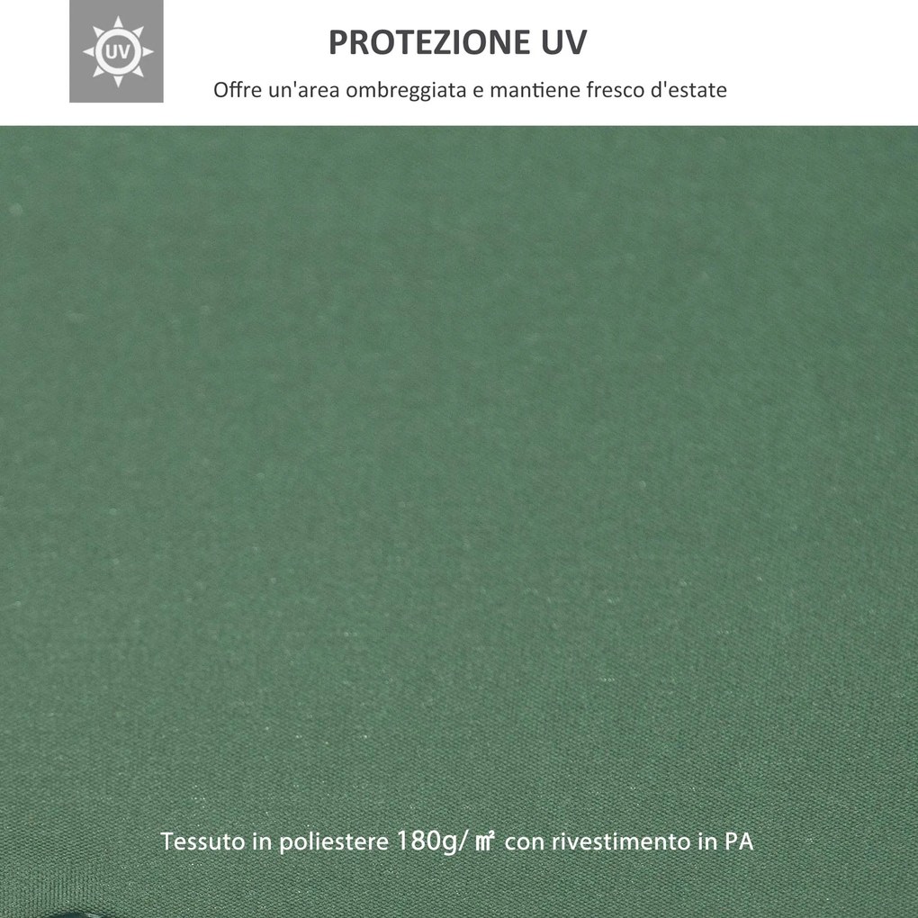 Tetto di Ricambio per Gazebo da Giardino Doppio Tetto 3x3m...