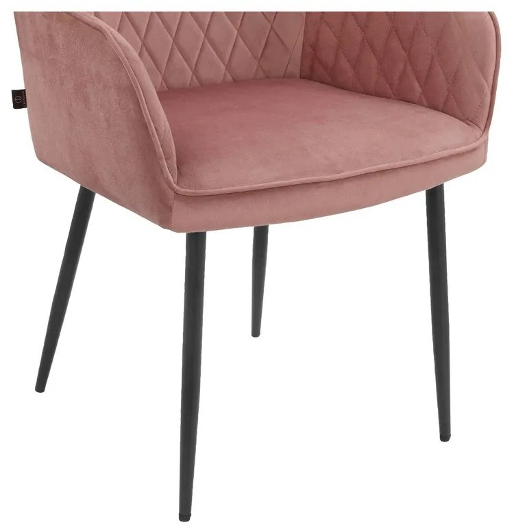 Set di sedie da pranzo rosa chiaro in imbottito 2 pz Elvira – Støraa