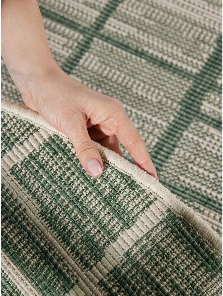 Tappeto da interno/esterno rotondo verde/color crema ø 200 cm Haringey Crouch – Ted Baker