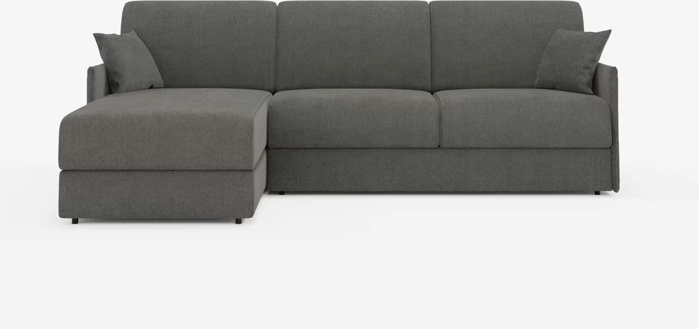 Evans Divano letto angolare con penisola contenitore - design compatto in tessuto smacchiabile T23
