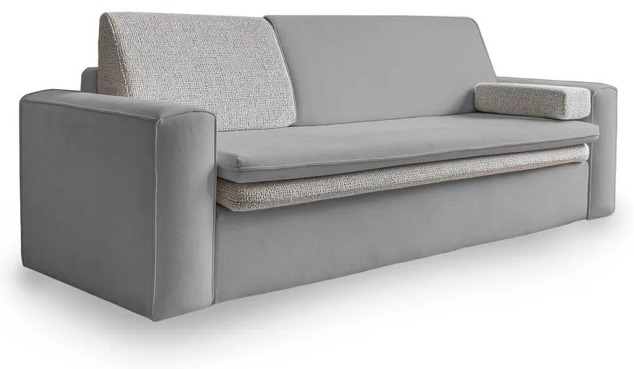 Divano in grigio chiaro allungabile 237 cm Wilson – Miuform