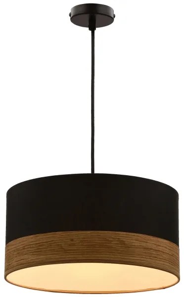 Lampadario a sospensione con filo PORTO 1xE27/60W/230V nero/marrone