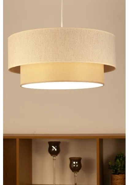 Lampadario sospeso con cavo NATIA 1xE27/60W/230V Ø 45 cm crema