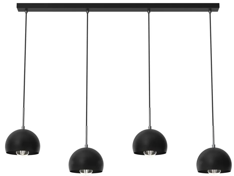 Lampadario su corda  COOL 4xE27/60W/230V nero