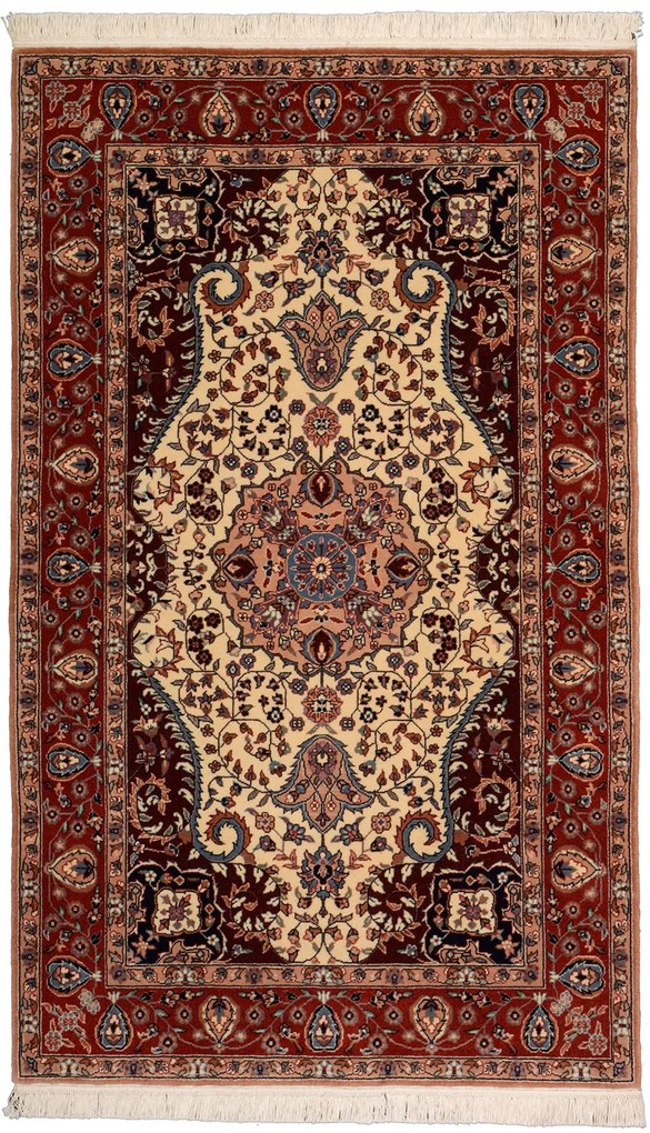 Isfahan Tappeto 160 x 100 Beige (Cina) Annodato A Mano