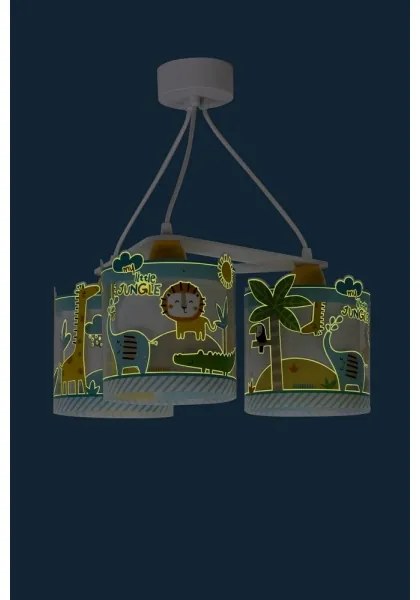 Dalber D-76114 - Lampadario per bambini MY LITTLE JUNGLE 3xE27/15W/230V