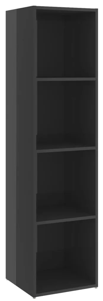 Mobile Porta TV Grigio Lucido 142,5x35x36,5cm Legno Multistrato