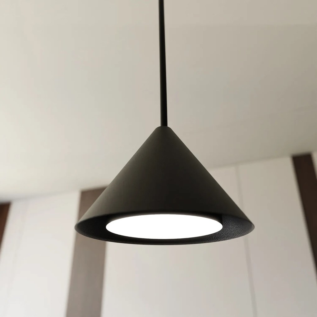 Sospensione Minimal Skadi 6 Luci In Acciaio Nero