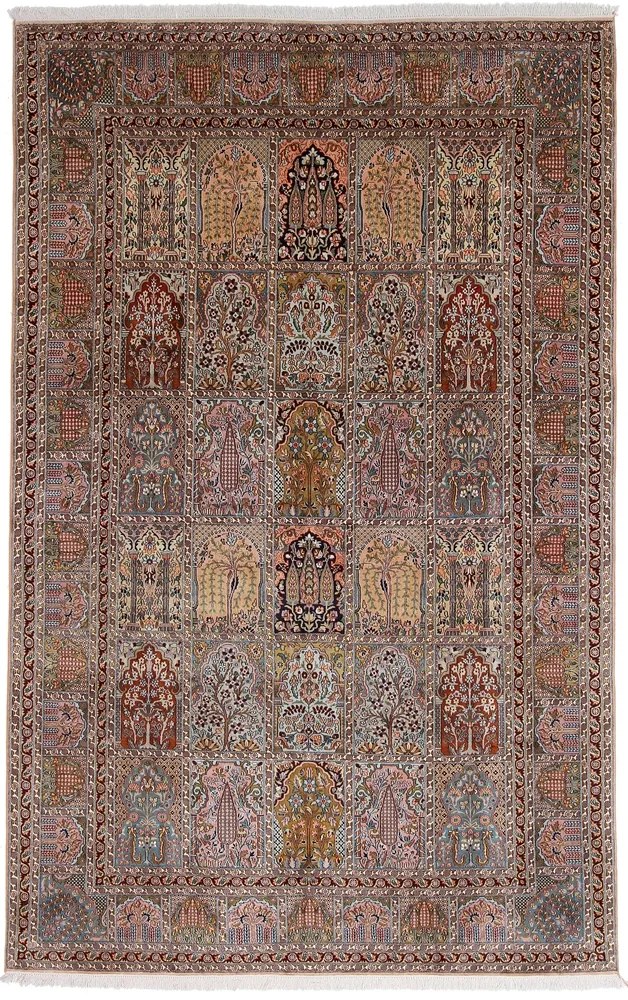 Kashmir Tappeto 330x210 (Indian) Annodato A Mano