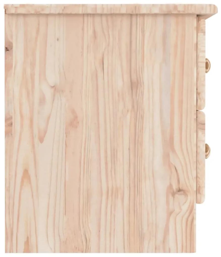 Comodino alta 43x35x40,5 cm in legno massello di pino