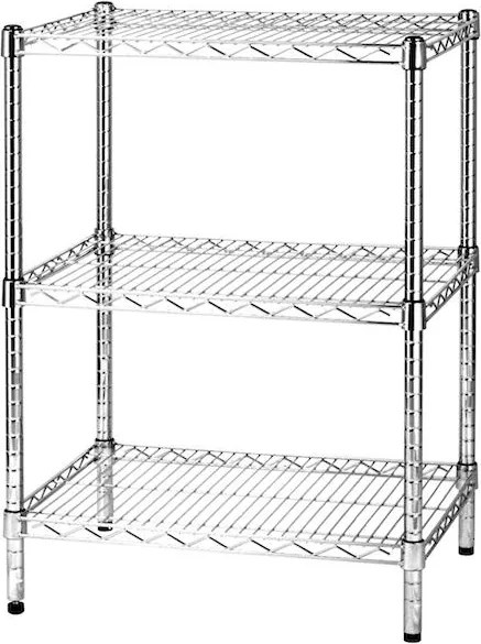 Scaffale 3 Ripiani 60x45x90 cm in Metallo Cromato Tosini...