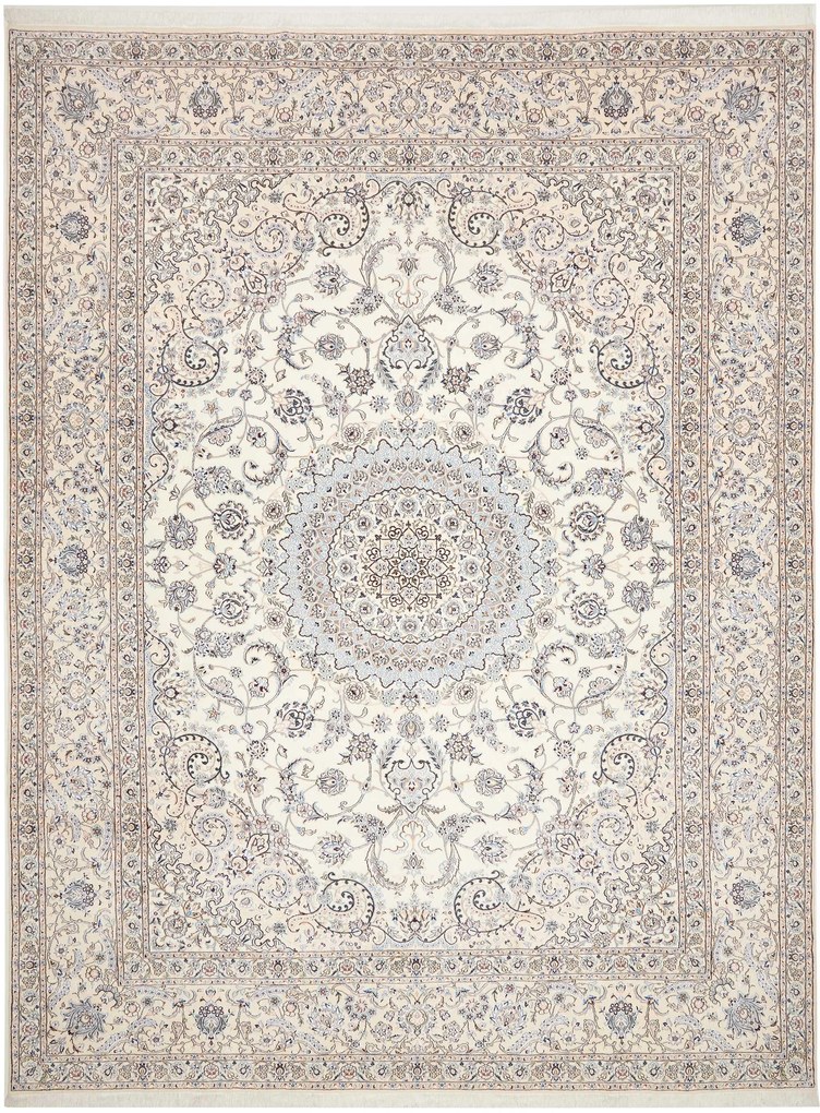 Nain Tappeto persiano 300 x 400 Beige (Iran) Annodato A Mano