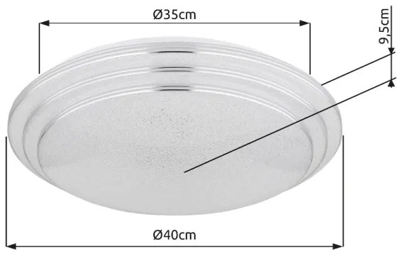 Globo 48419-18 - Plafoniera LED dimmerabile ALEY LED/18W/230V + +TC