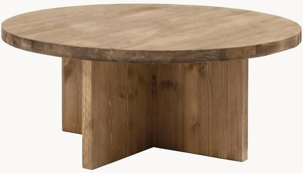 Tavolino rotondo in legno di abete Tokyo