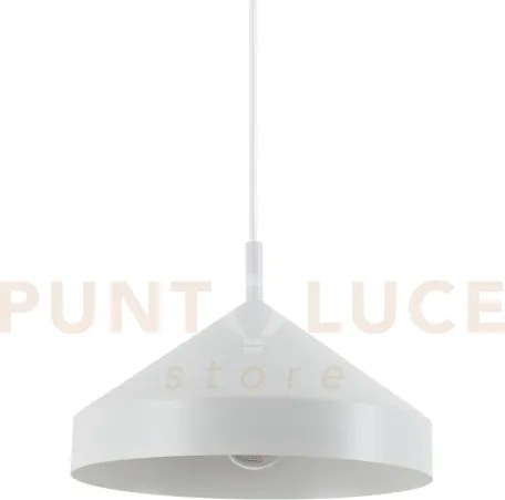 Yurta lampadario sospeso 1 luce attacco e27 bianco 30cm in metallo