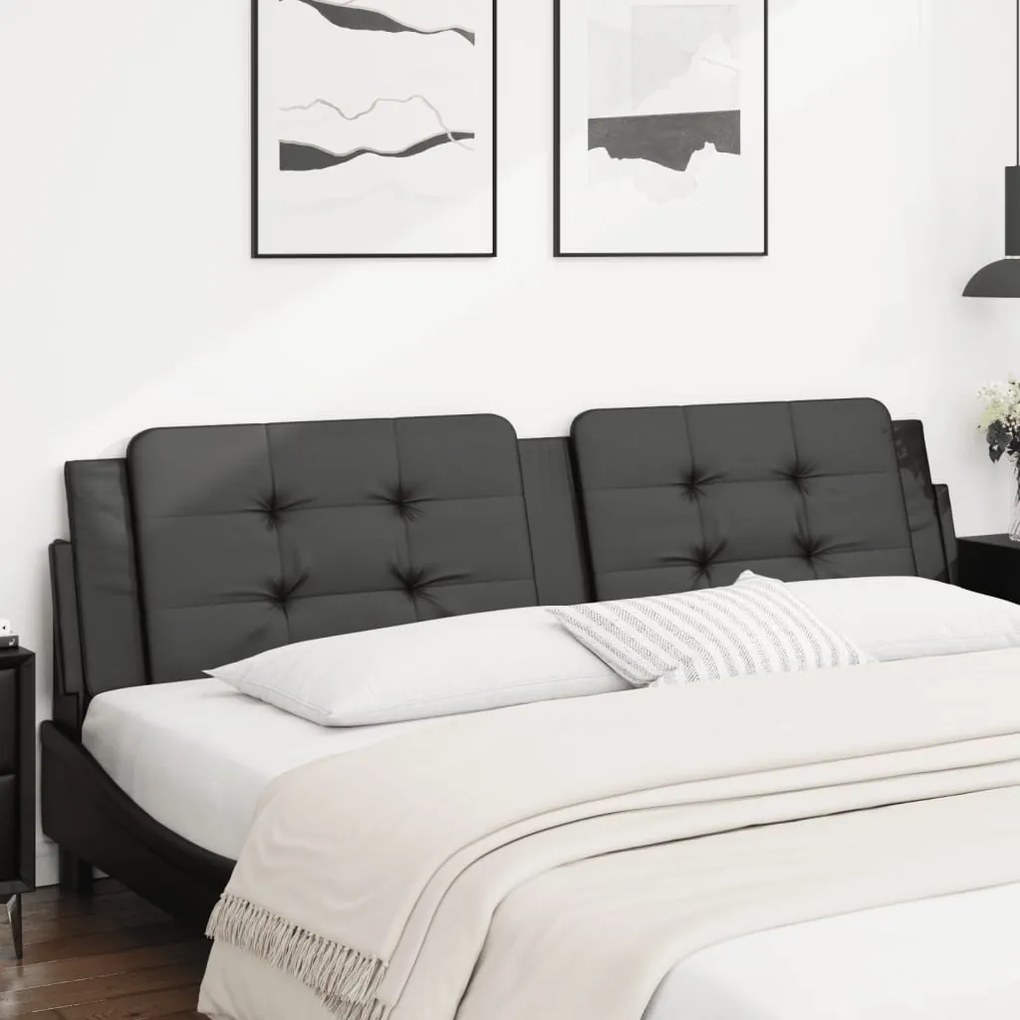 Cuscino Testiera Nero 200 Cm İn Similpelle /