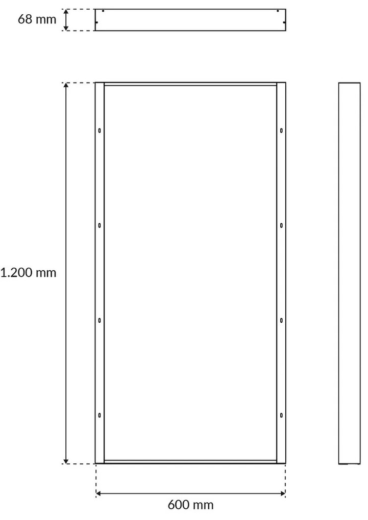 Cornice per pannello LED 120x60