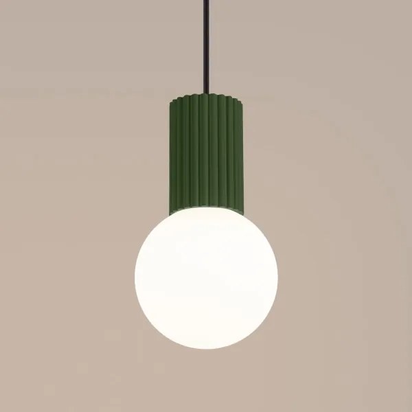 Sollux SL.1724 - Lampadario a sospensione con filo HALO 1xG9/8W/230V diametro 12 cm verde