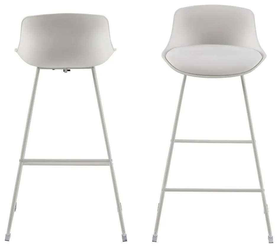 Sgabello da bar bianco (altezza della seduta 76 cm) Tina – Actona