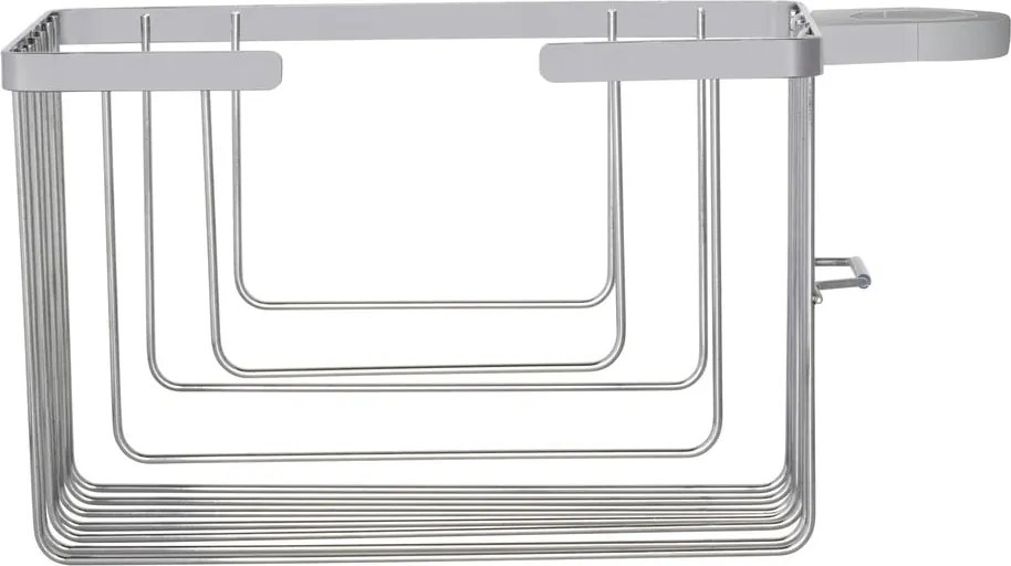 Mensola da bagno senza foratura color argento lucido in acciaio inox Valognes – Wenko