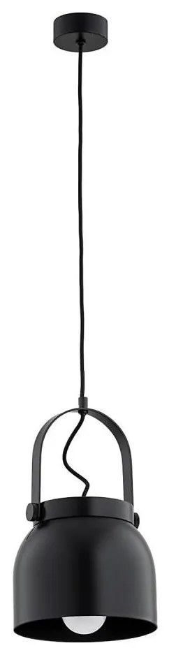 Argon 8281 - Lampadario a sospensione con filo LOGAN 1xE27/15W/230V diametro 20 cm nero