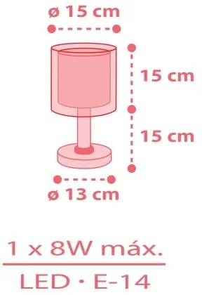 Dalber 41191 - Lampada per bambini RAINBOW 1xE14/8W/230V multicolore