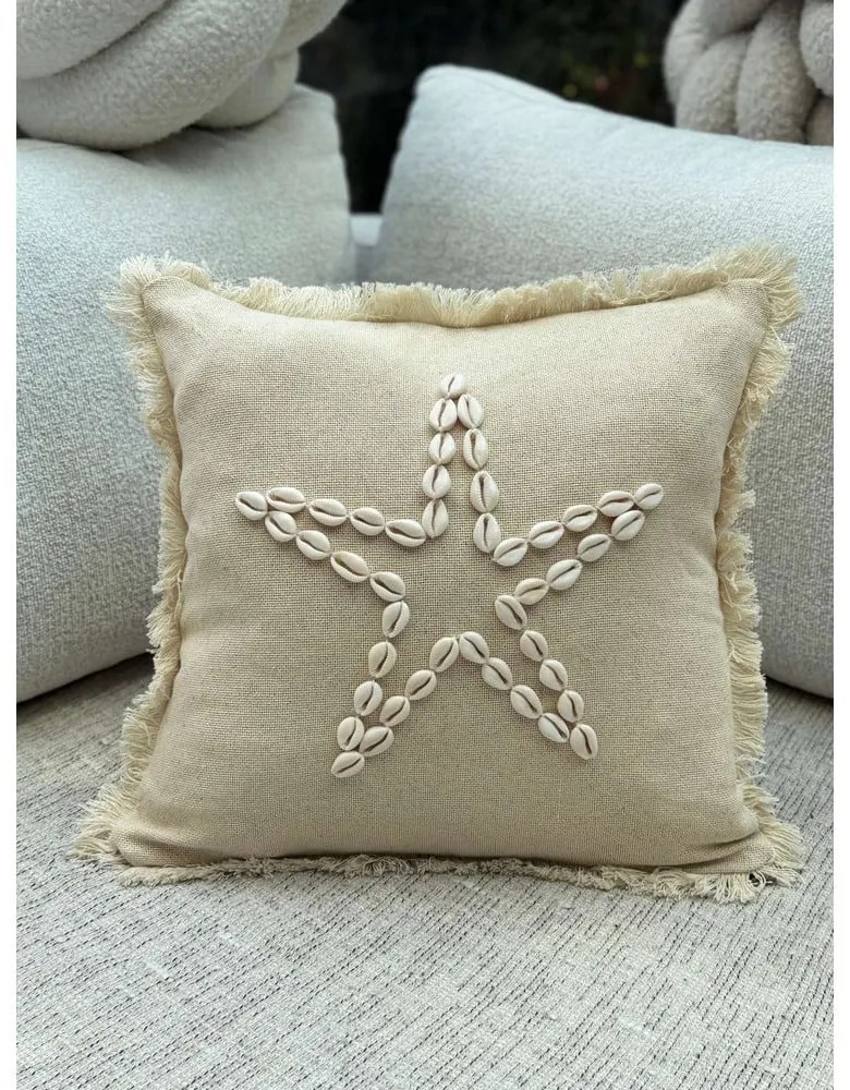 Federa decorativa in cotone 43x43 cm Seashells – Mioli Decor