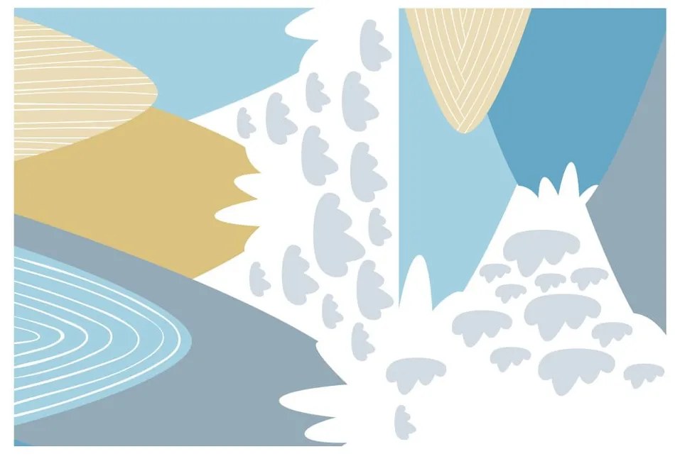 Adesivo murale Montagne giganti scandinave Blanka - Ambiance