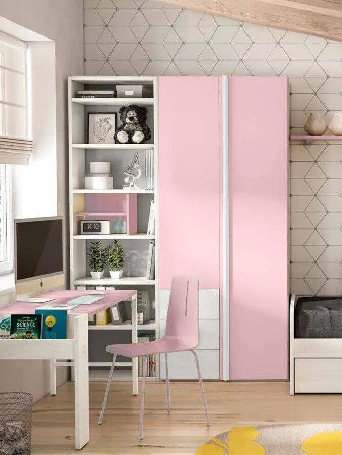 Armadio per camerette con 2 ante 3 cassetti