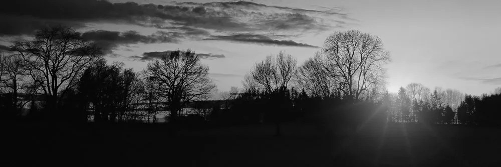 Stampa su tela – Splendido tramonto in bianco e nero