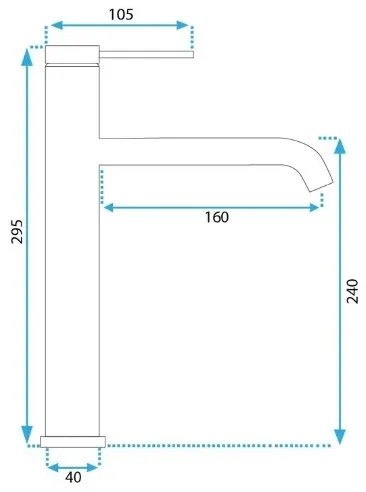 REA-B5330 - Miscelatore per lavabo CLIF 29,5 cm nichel