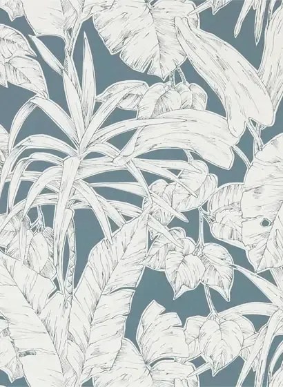 Tropische Tapete Parlour Palm von Scion - Charcoal