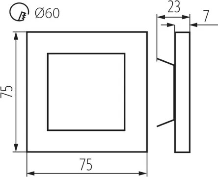 Kanlux 26538 - Applique da parete per scale APUS LED/0,8W/12V 4000K