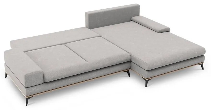 Divano letto angolare grigio chiaro, angolo destro Planet - Windsor &amp; Co Sofas